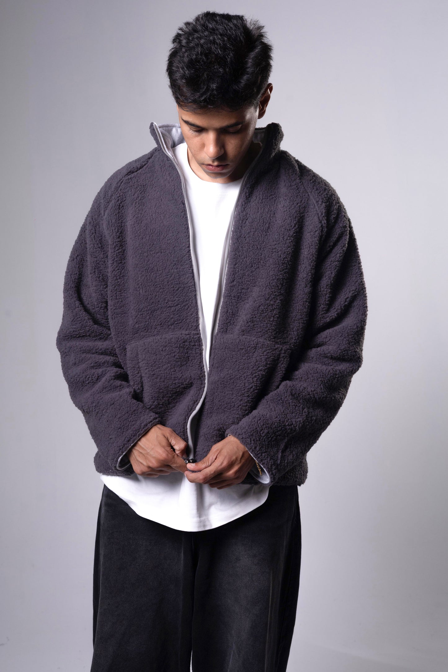 Grey Double Face Jacket