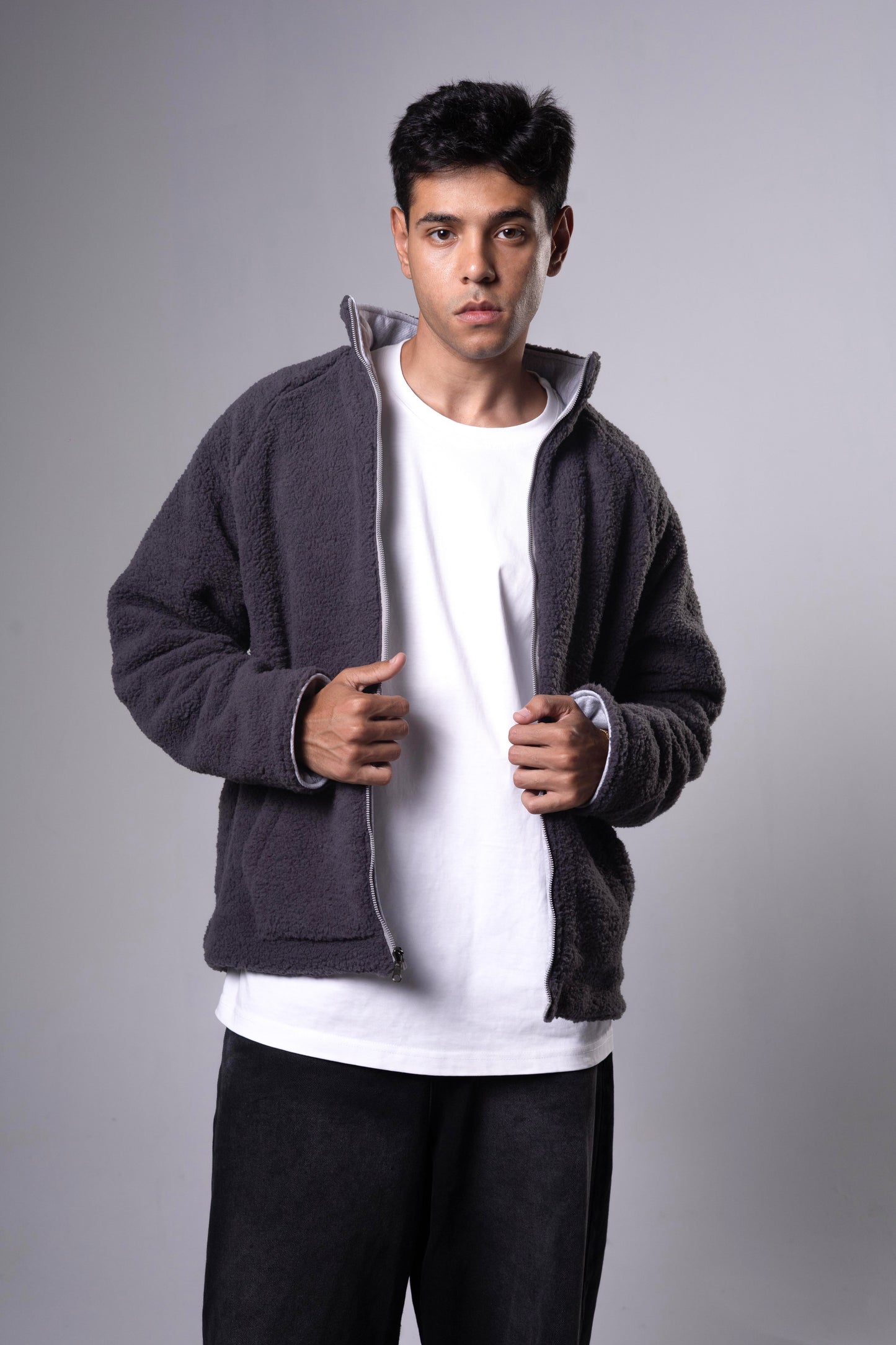 Grey Double Face Jacket