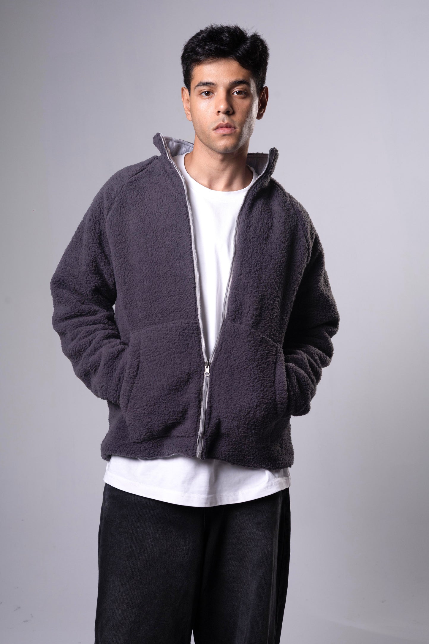 Grey Double Face Jacket