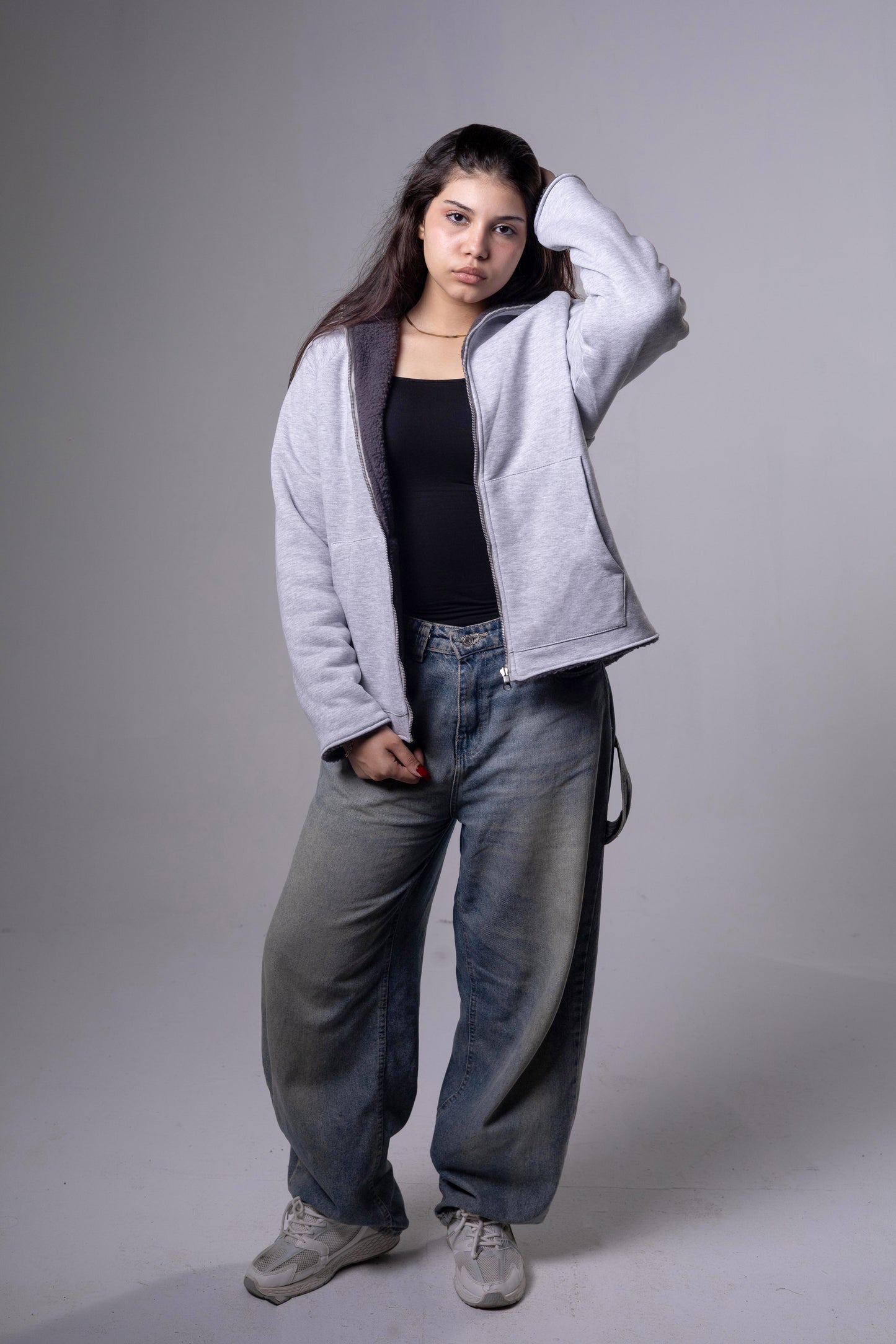 Grey Double Face Jacket