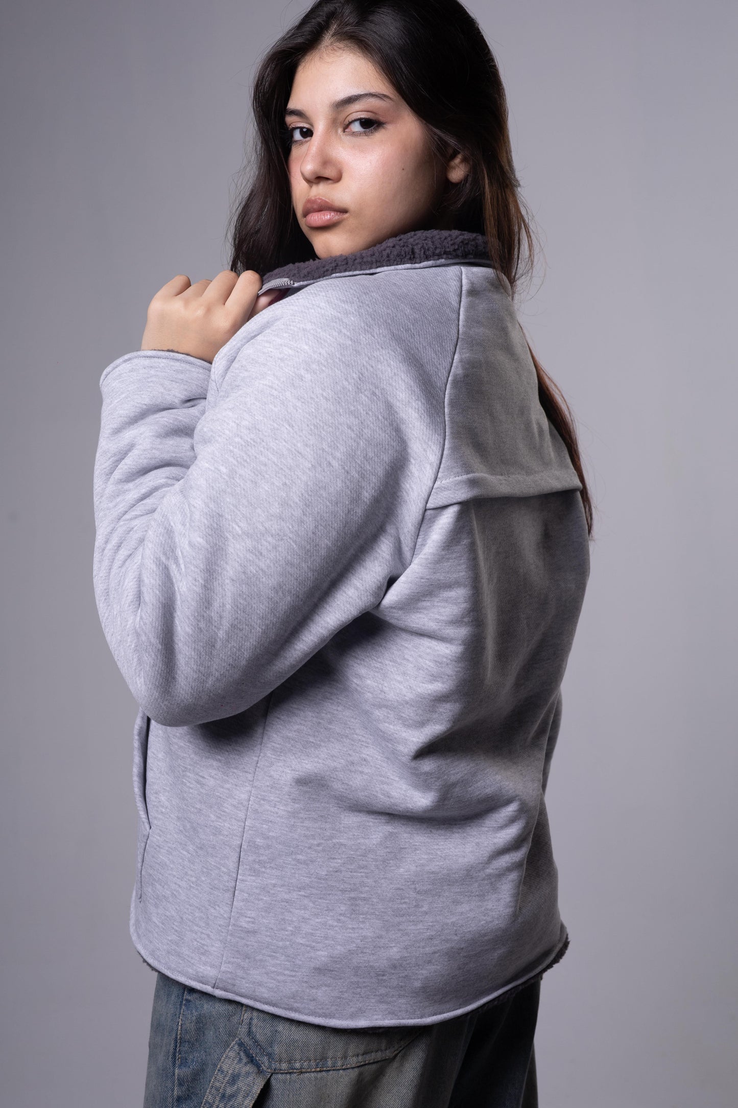 Grey Double Face Jacket