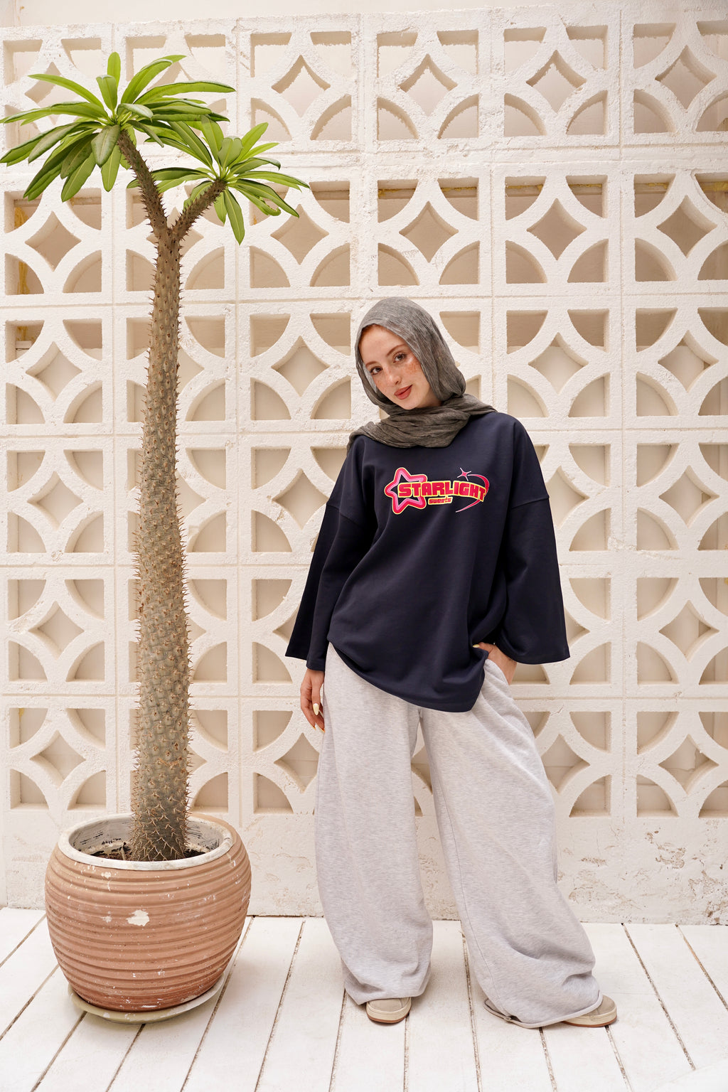 Navy Modest Oversized Tees