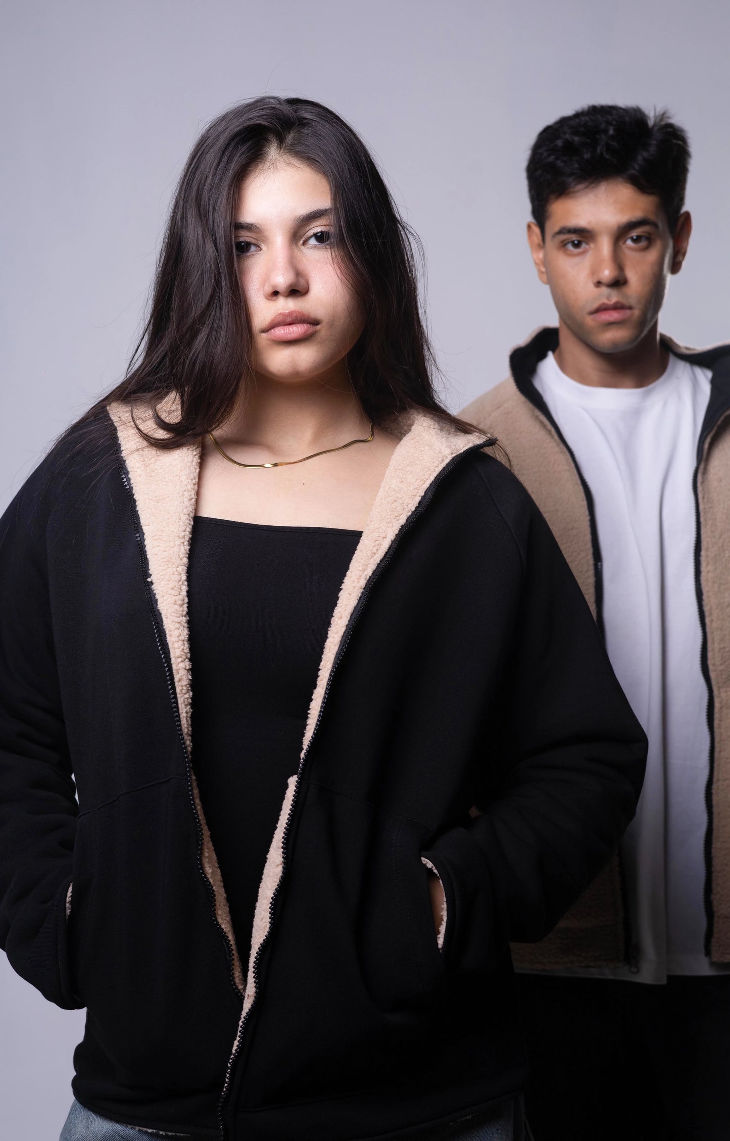 Beige Double Face Jacket