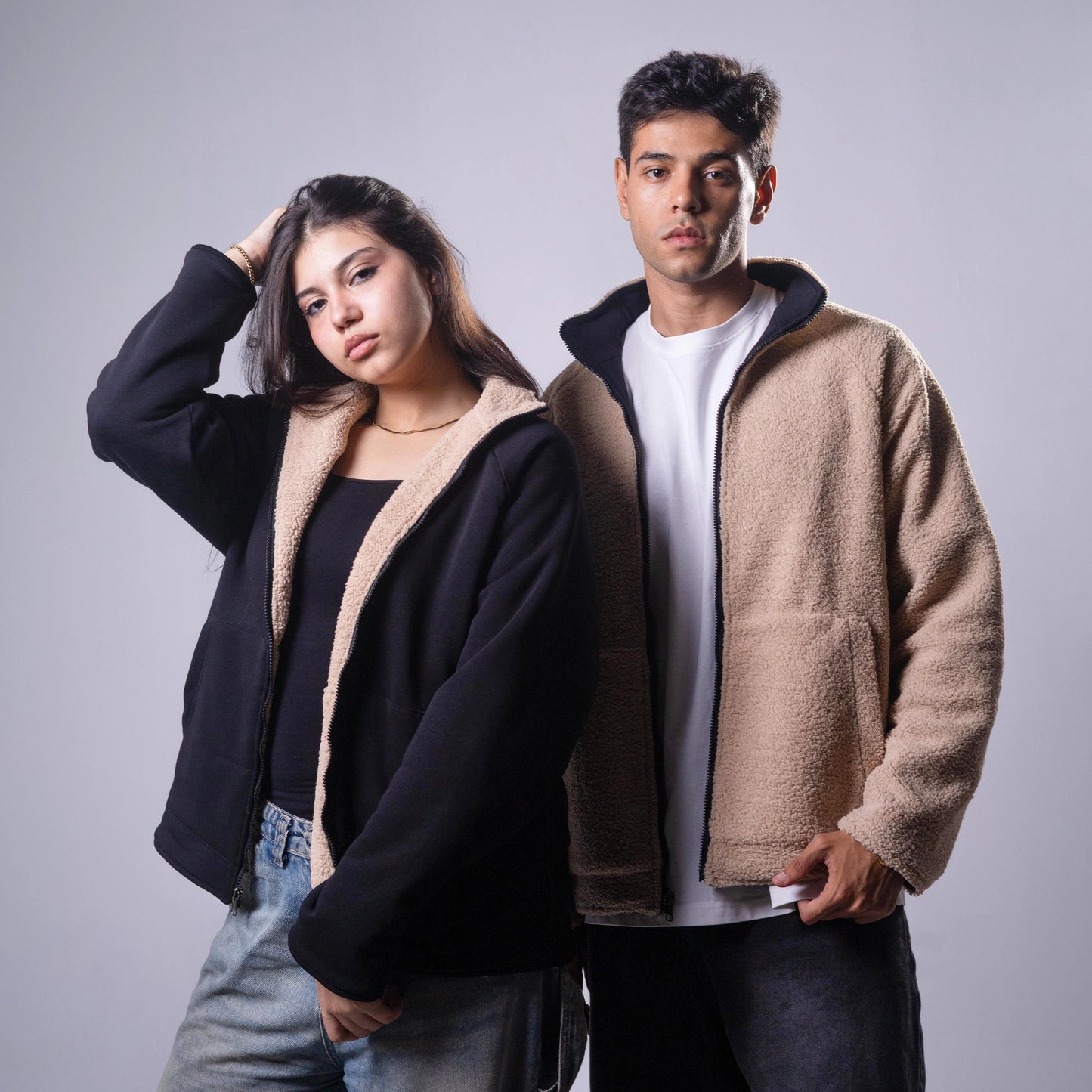 Beige Double Face Jacket