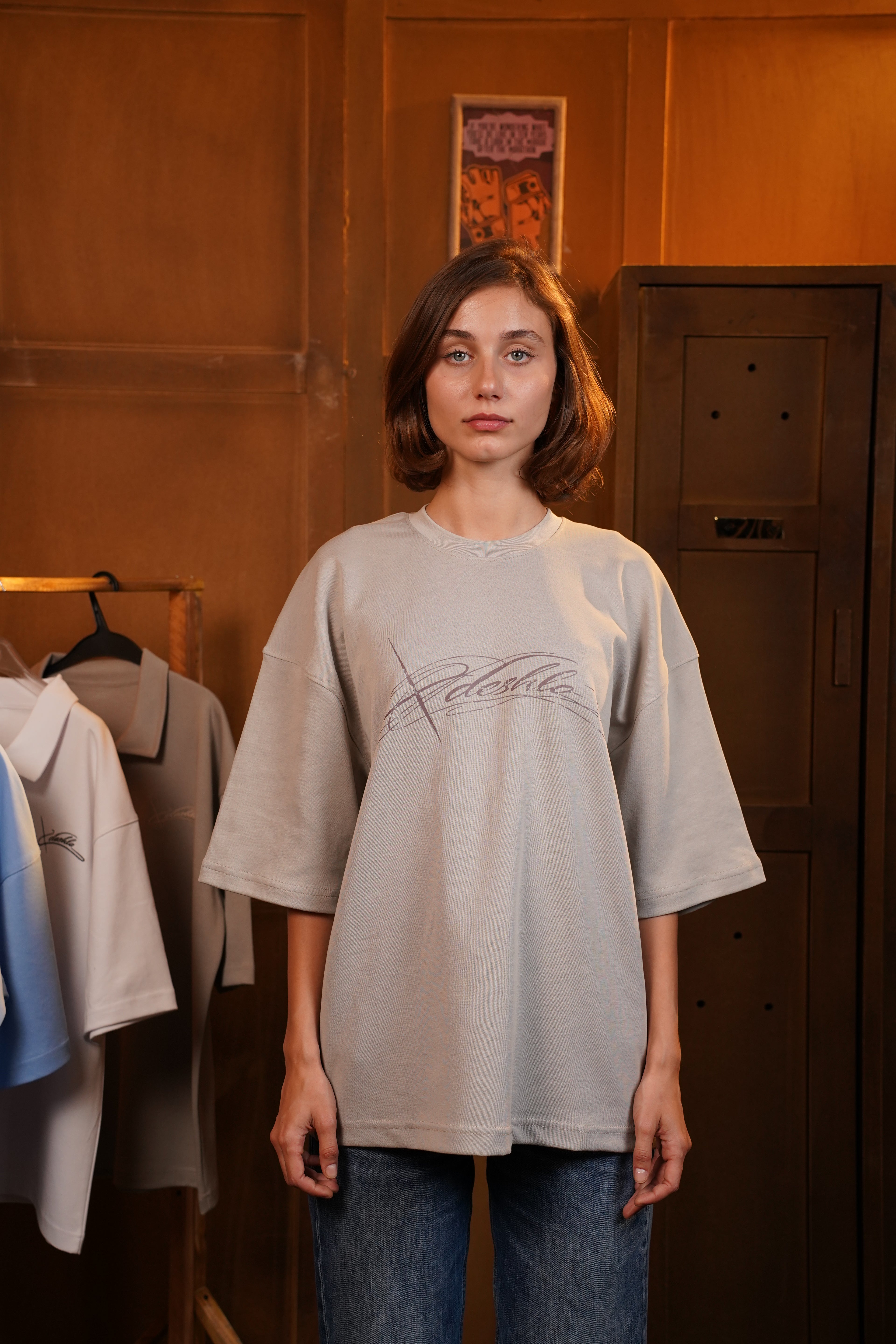 Deshlo T-Shirt Light Grey