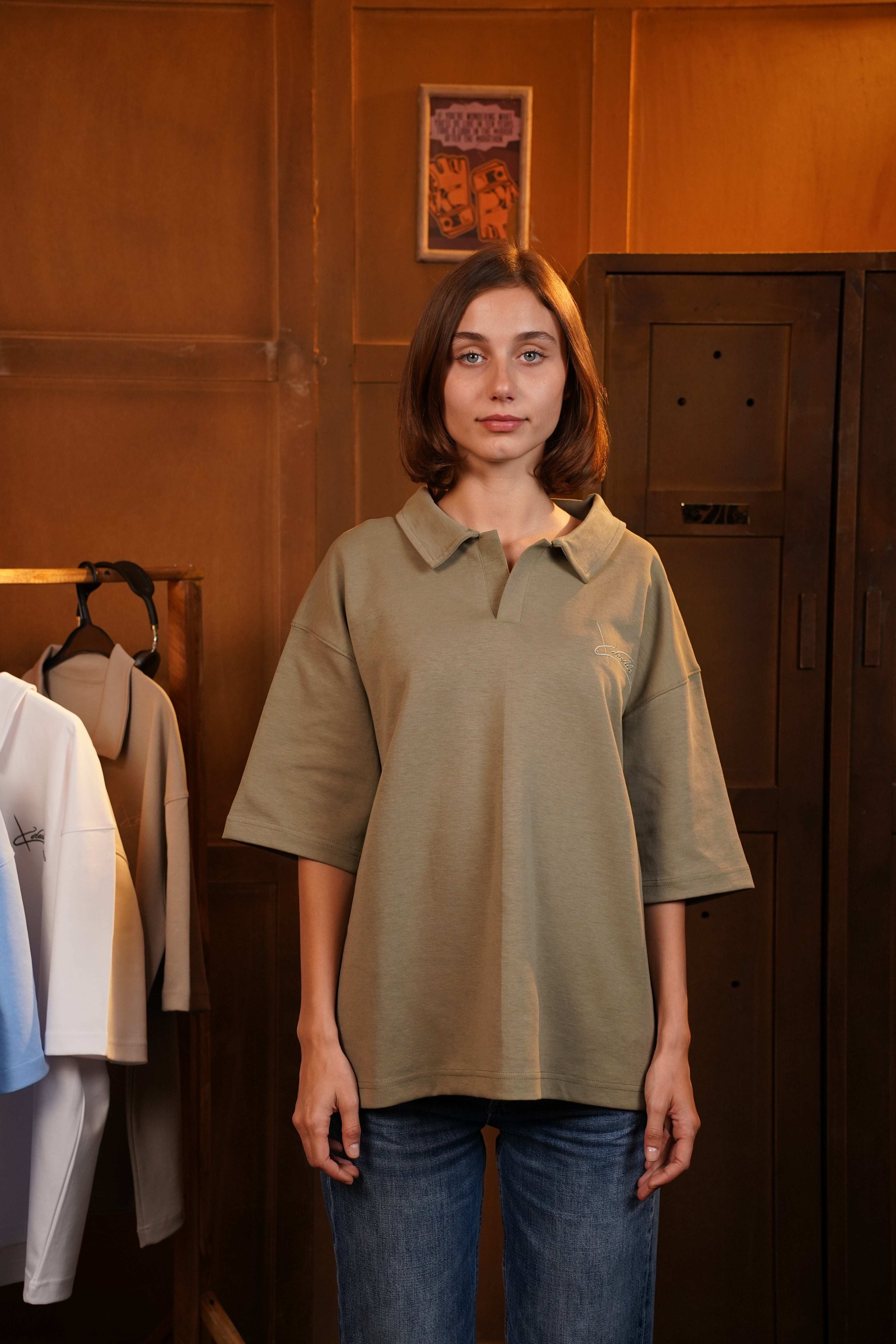Muted Olive Polo T-Shirt