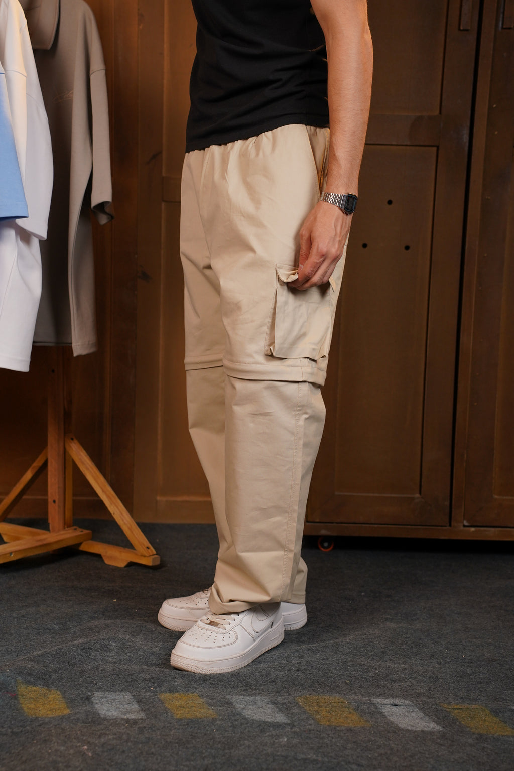 Beige Short-lon