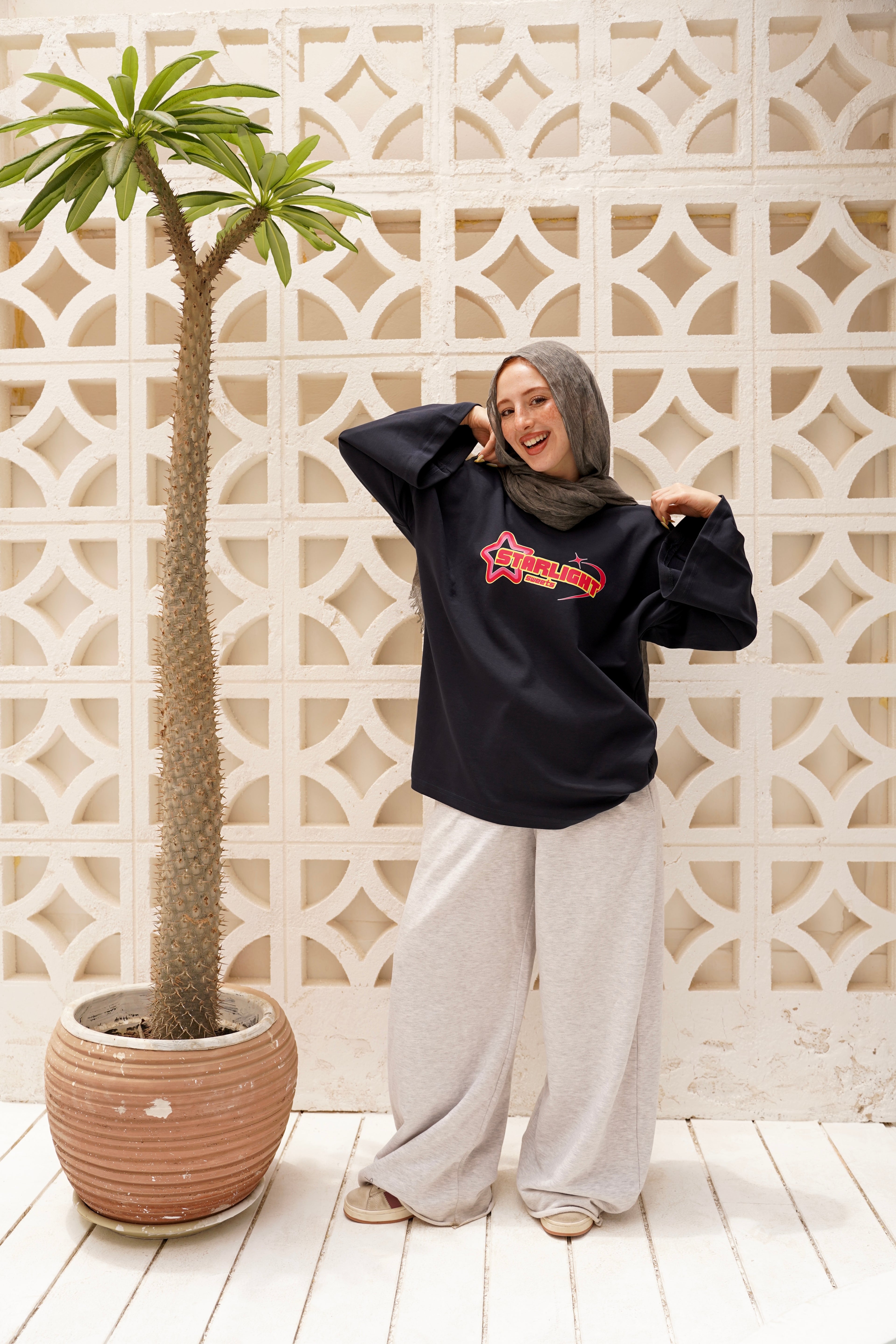 Navy Modest Oversized Tees
